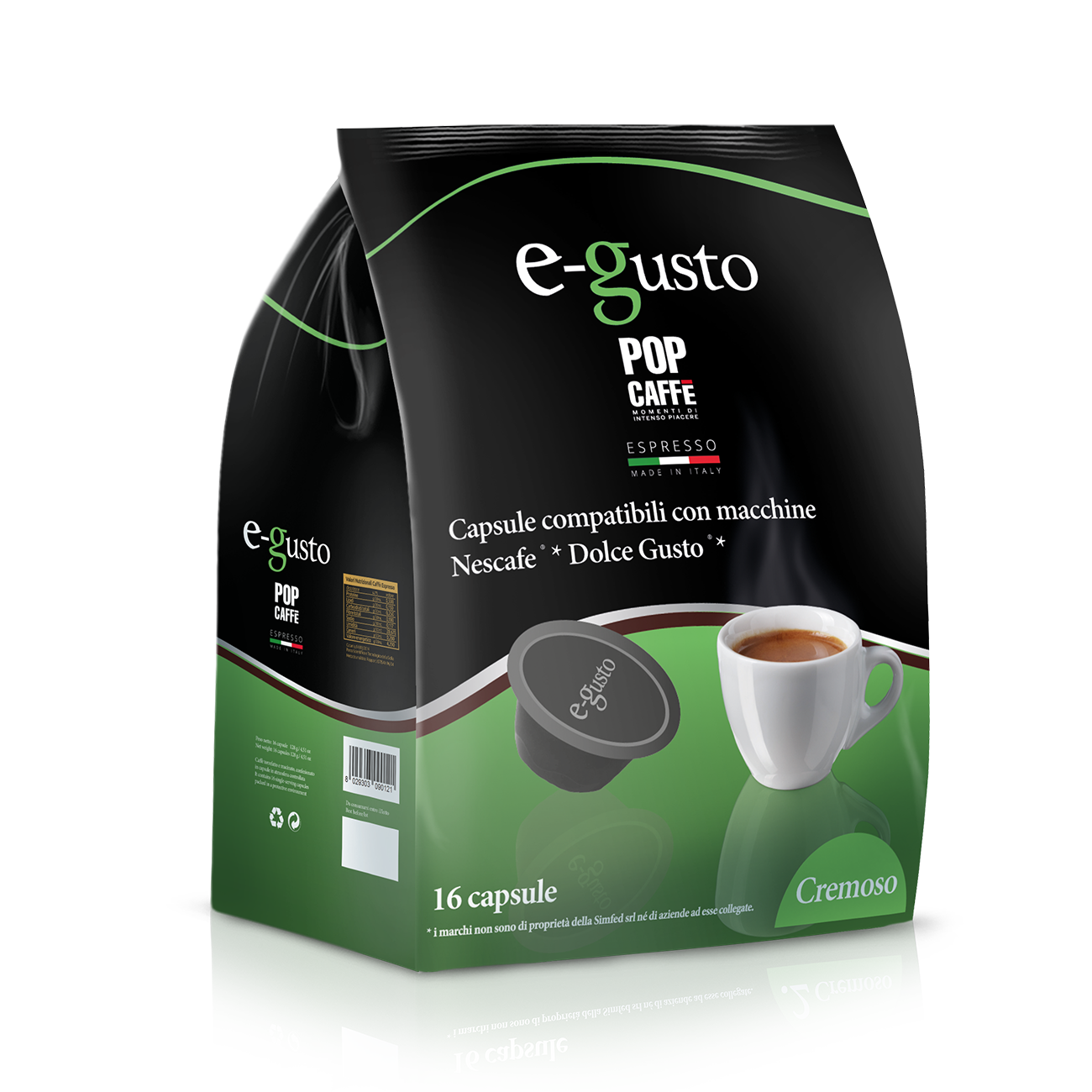 Pop Caffè miscela Cremoso per Nescafè®* Dolce Gusto®* (96 capsule)