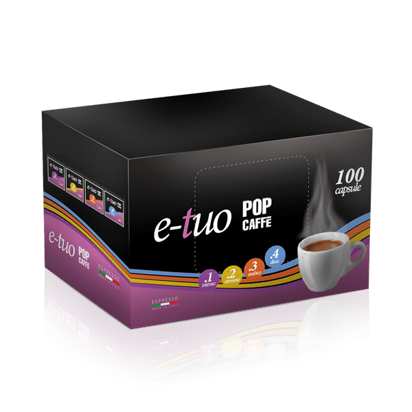 100 Capsule Caffè Pop Miscela Intenso Compatibili Unosystem